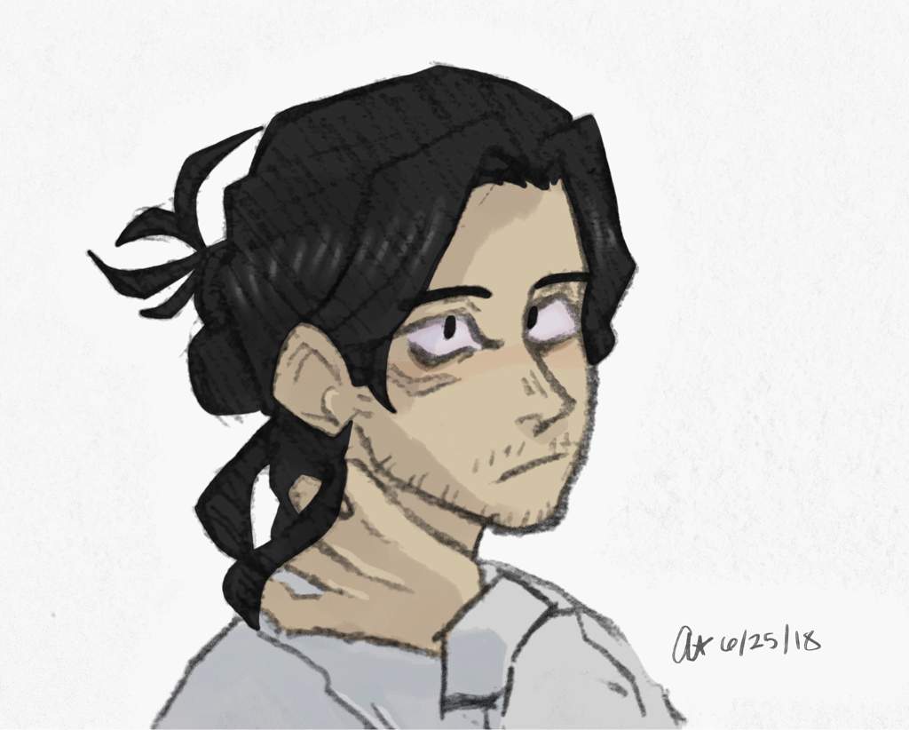 [Fanart] Aizawa w/ Hair Up | My Hero Academia Amino