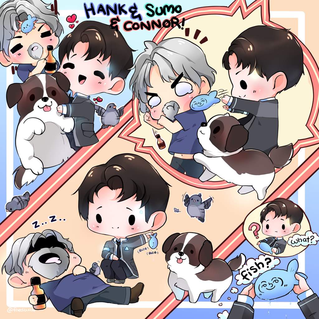 Hankconnor And Sumo Fanart Detroitbecome Human Official Amino