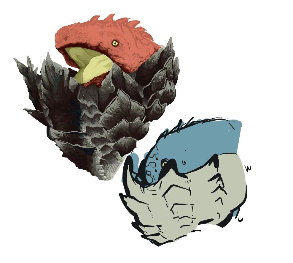 Dodo sketches - red boy and blue boy! | Monster Hunter Amino