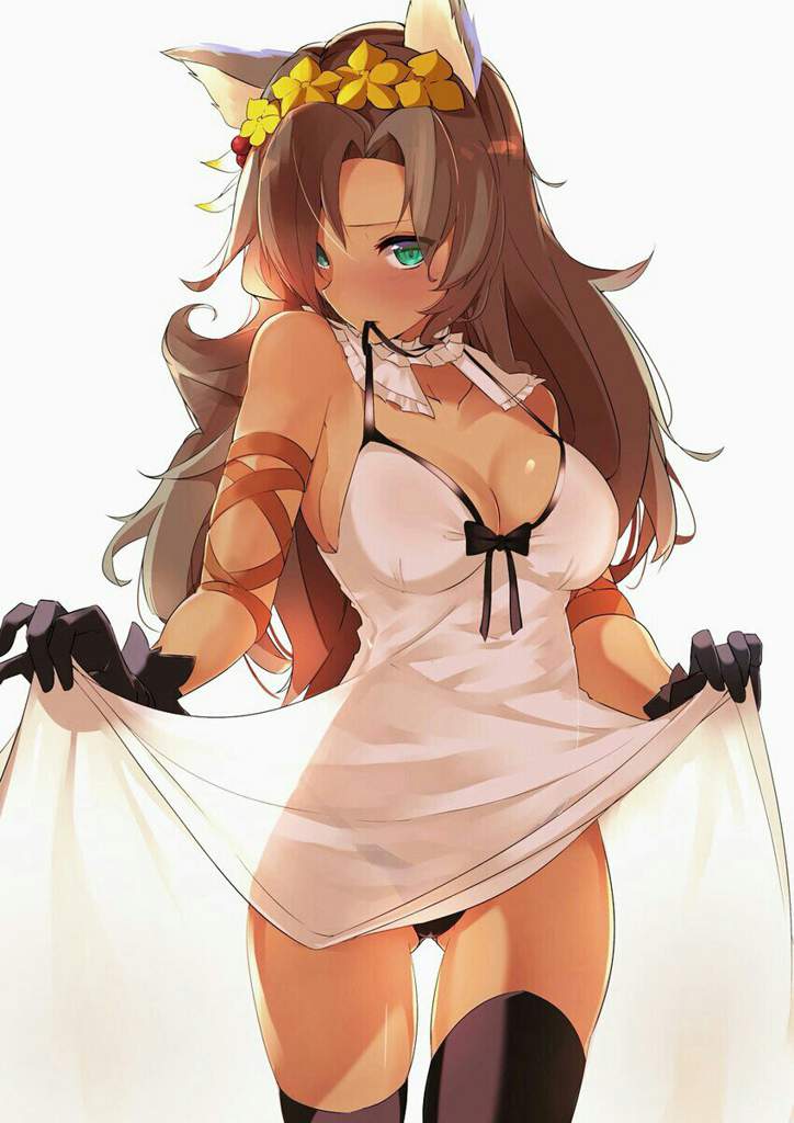 Anime girl in sexy dress