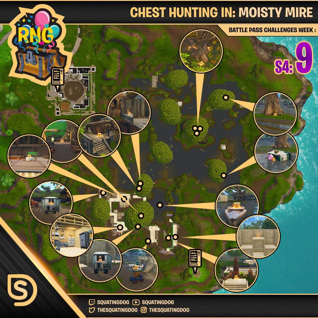 fortnite week 9 treasure map shifty