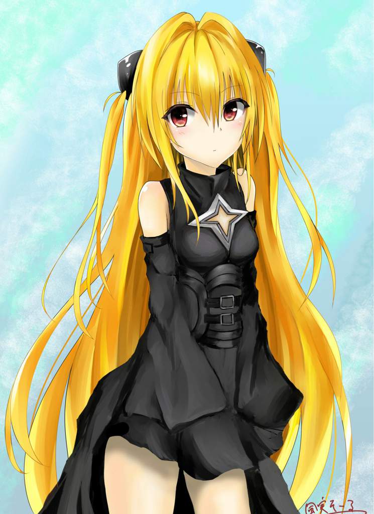 Yellow haired anime girl