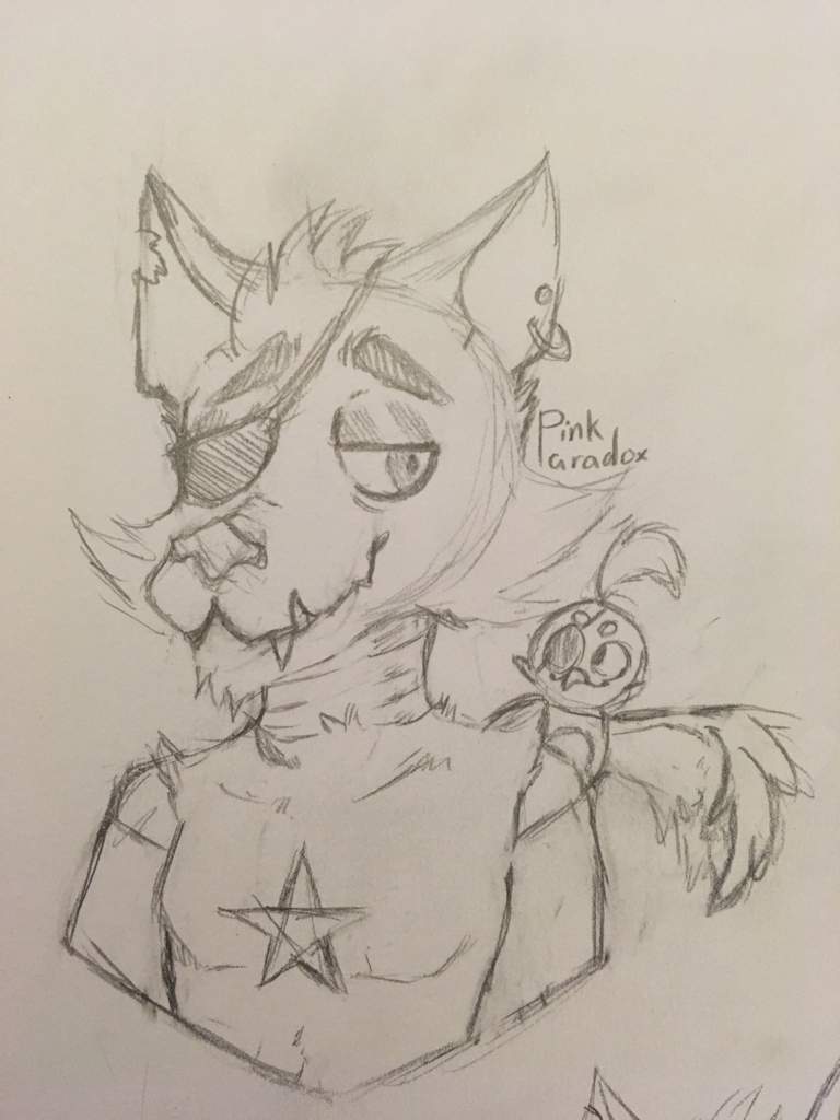 fnaf 6 rockstar foxy head sketch fnaf 6 rockstar foxy head sketch