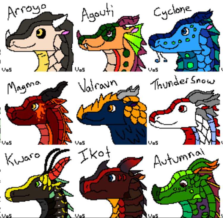 Icons for All my OCs | Wings Of Fire WOF Amino