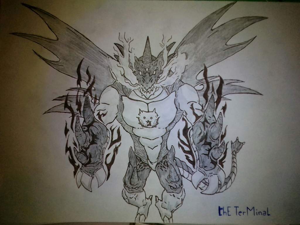 Crazed Bahamut Cat I Somewhat A Little Bit Fail Too Lazy To Draw Another One The Battle Cats Amino