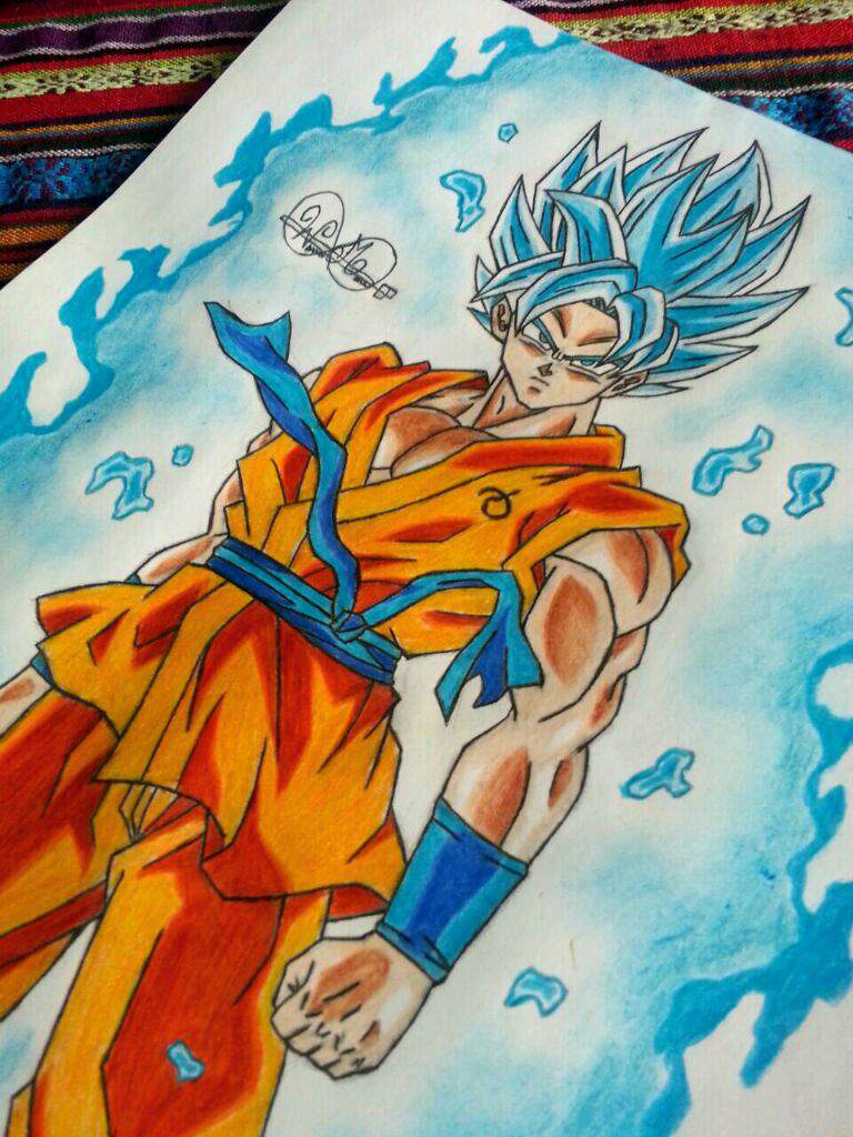 Drawing Goku SSJ Blue Fukkatsu No F | DragonBallZ Amino