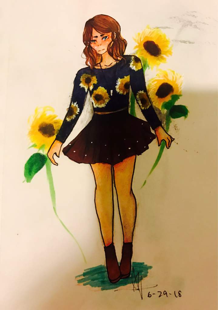 sunflower inspired outfit