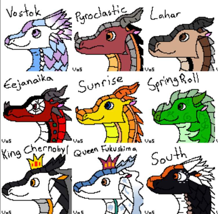 Icons for All my OCs | Wings Of Fire WOF Amino