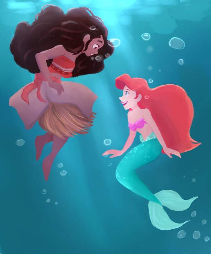 Moana & Ariel 🧜 🏻 ♀.
