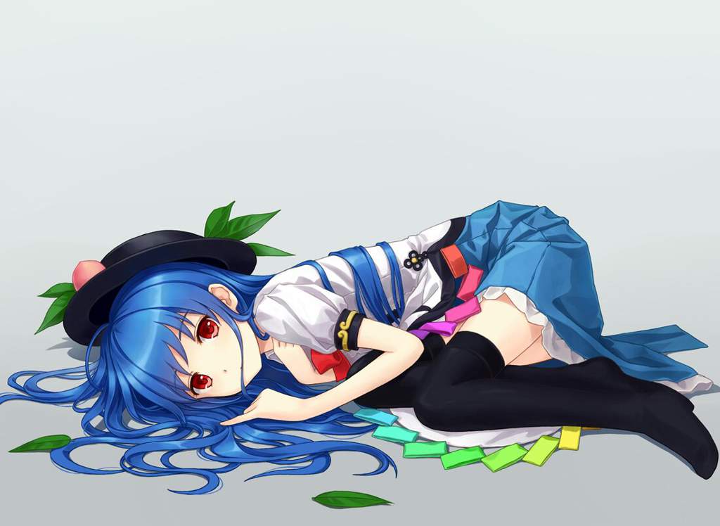 Anime girl curled up in a ball