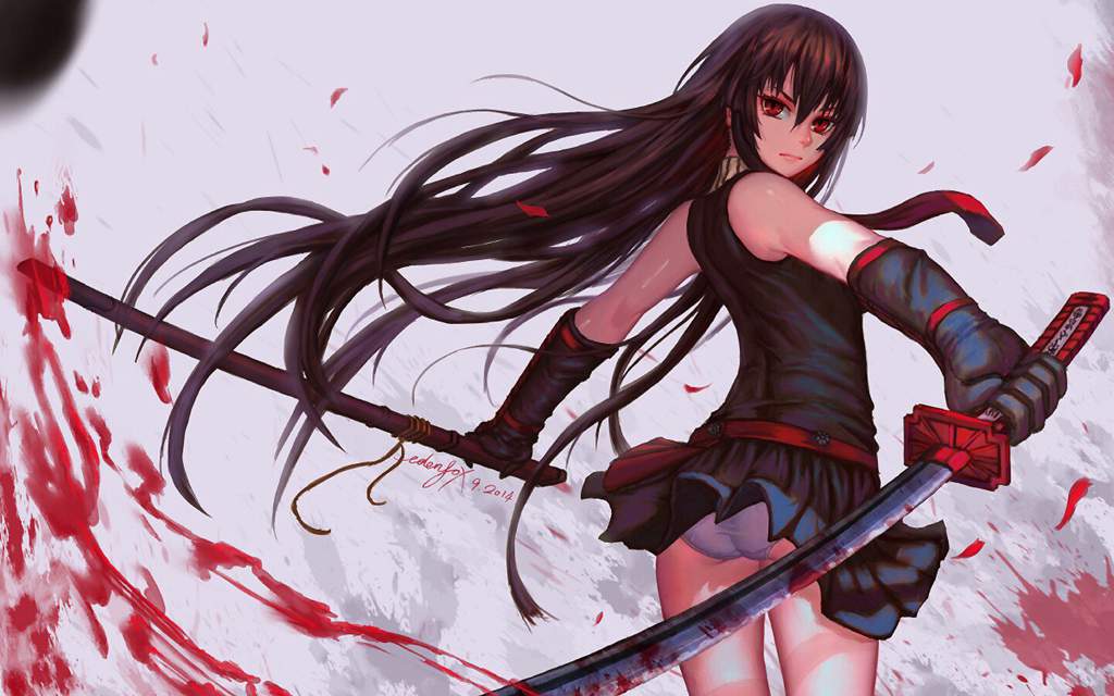 Girl with katana anime