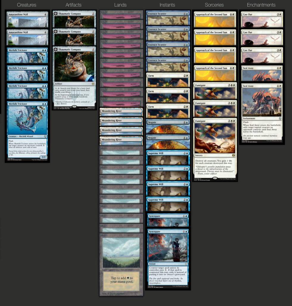 The new version of my blue/White control deck MTG Amino