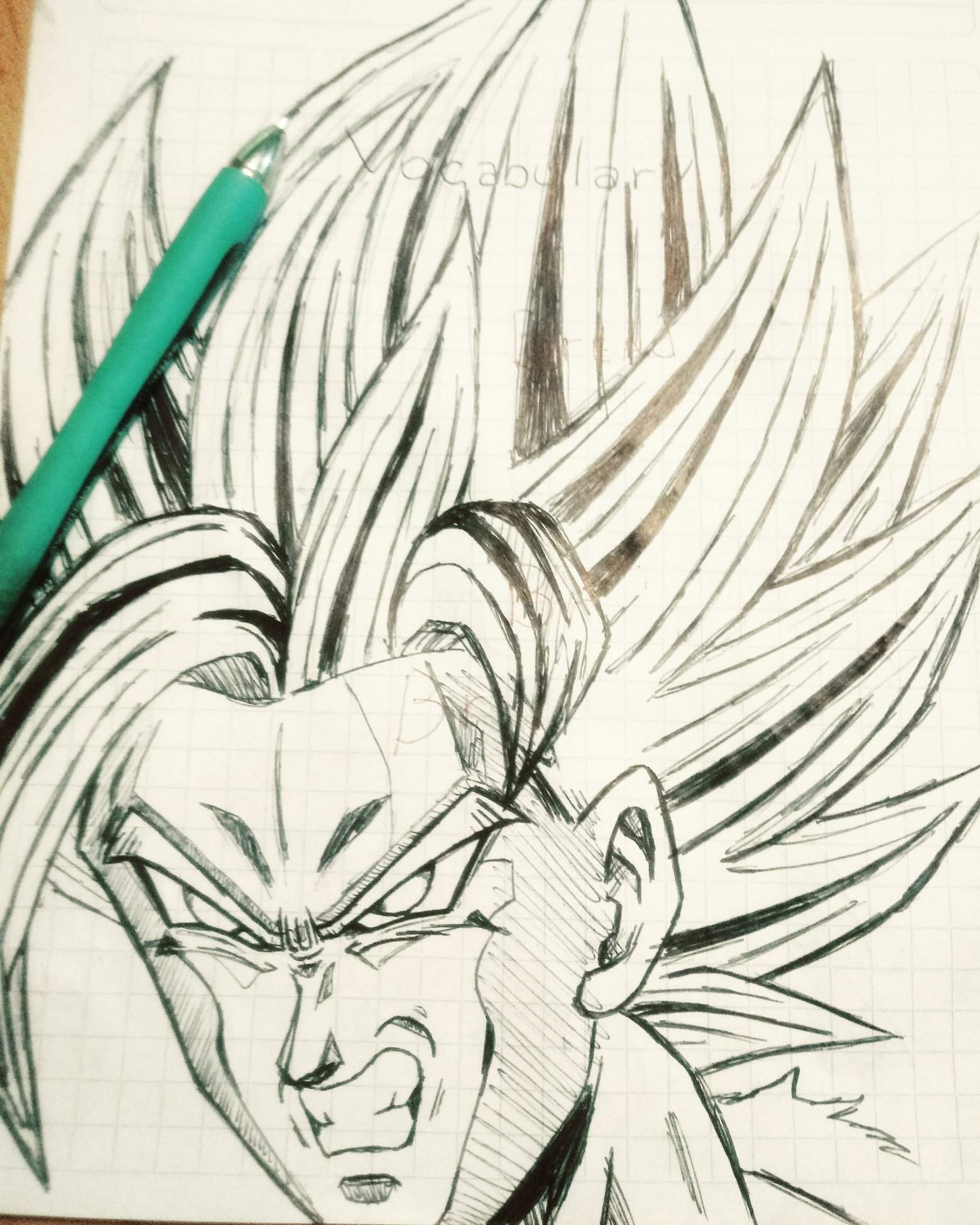 Son goku SSJ 2. Dibujo rápido en el cuaderno 🎨🎨🎨 Yuya T Style | •Arte ...