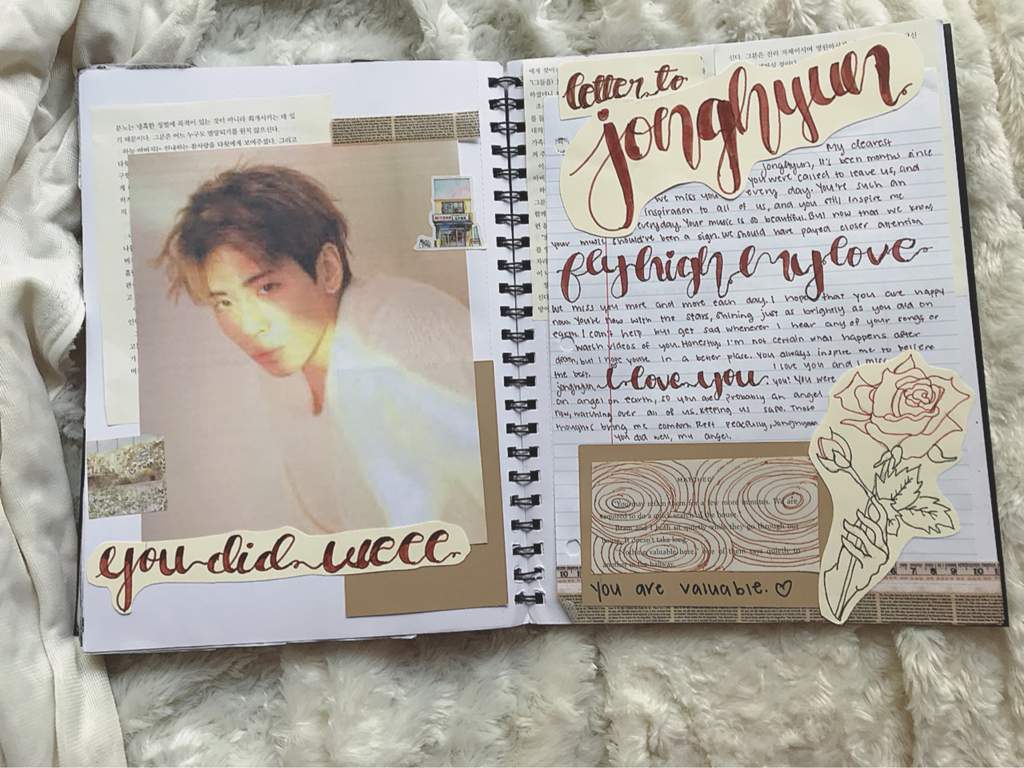 letter to jonghyun spread | Kpop Journals Amino