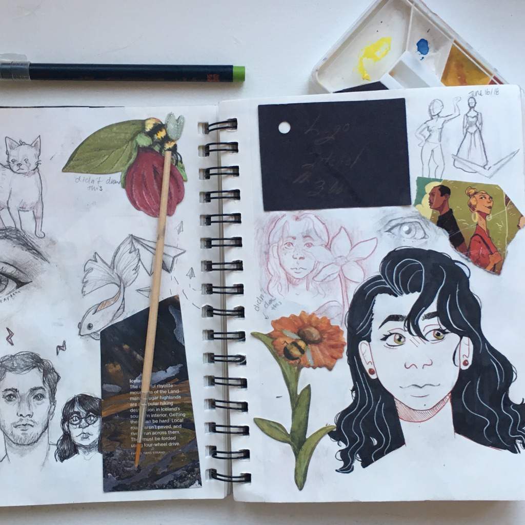 A sketchbook page (also new profile pic!) | Art Amino