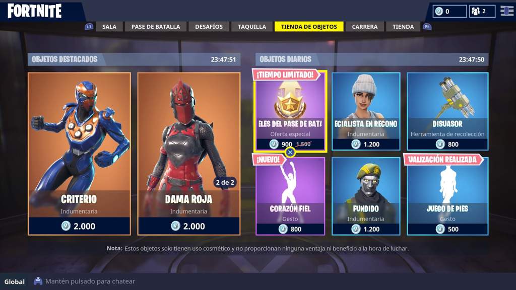 Dama roja fortnite tienda