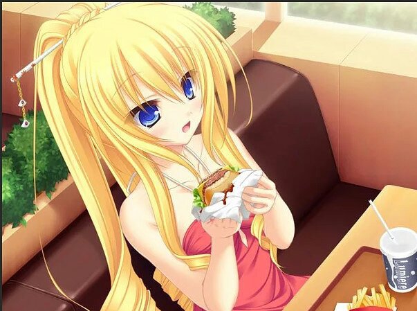 Anime girls blonde hair blue eyes