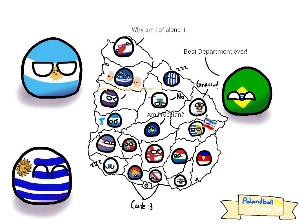 Polandball Map of Uruguay 2018 (500 Followers Special) | Polandball Amino