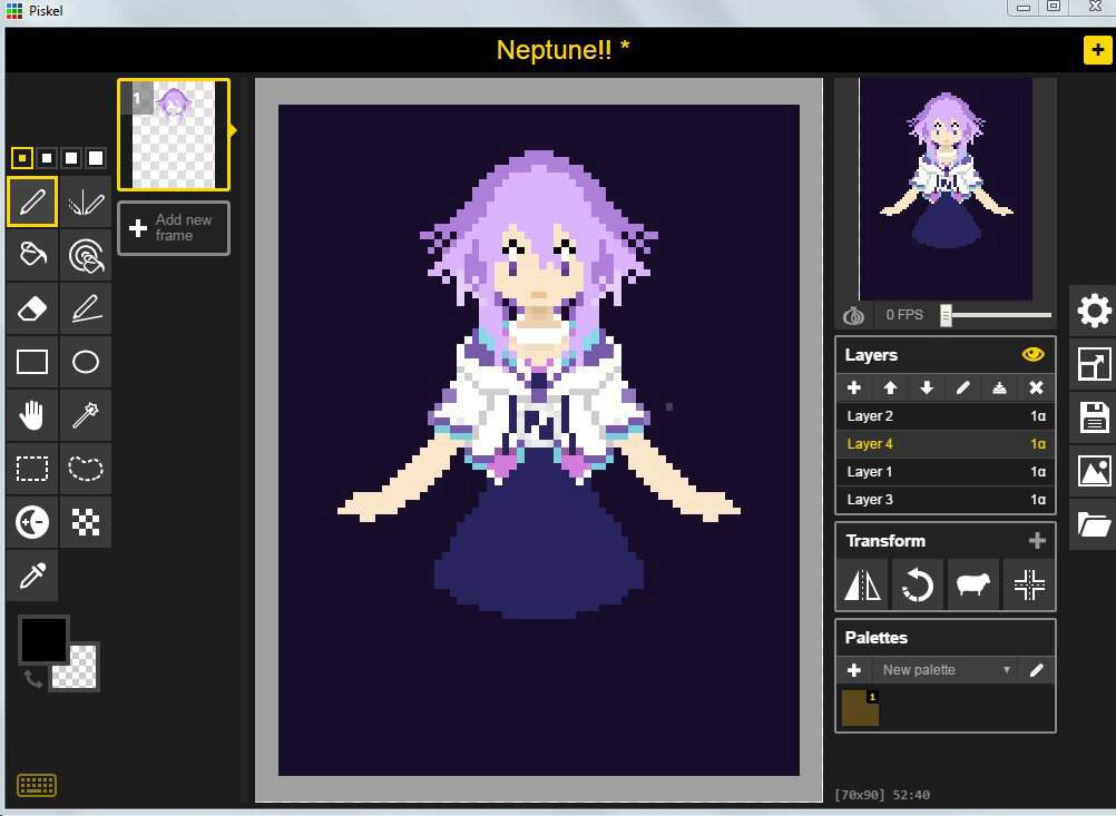 Pixelart - Neptune Jump | Neptunia Amino