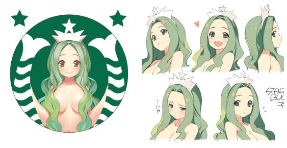 Starbucks Mermaid (anime ver. 