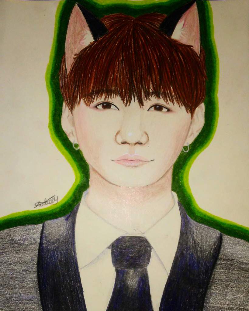 Colored pencil drawing of Yoongi | Genius Yoongi Amino