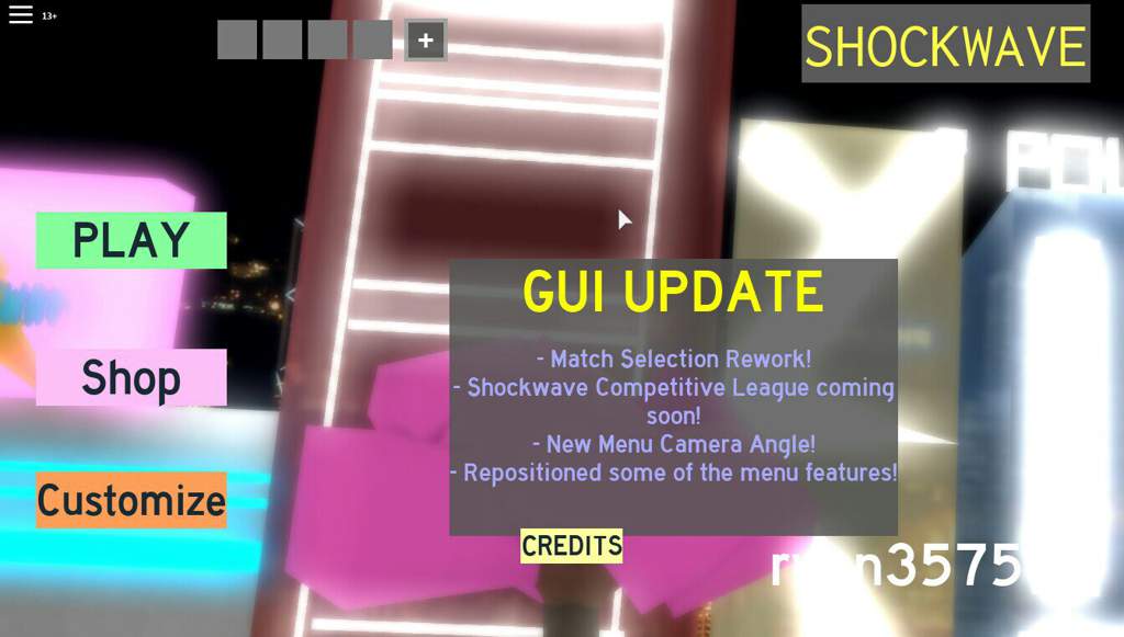 Shockwave Development Gui Update Roblox Amino - roblox customization gui