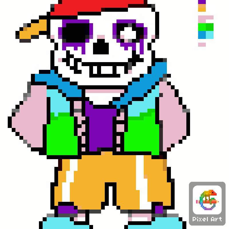 Pixel art de Fresh sans | Undertale Español Amino