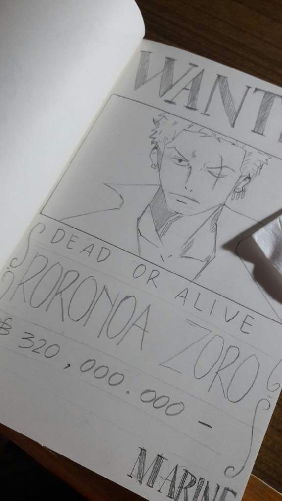 zoro s wanted poster drawing one piece amino zoro s wanted poster drawing one