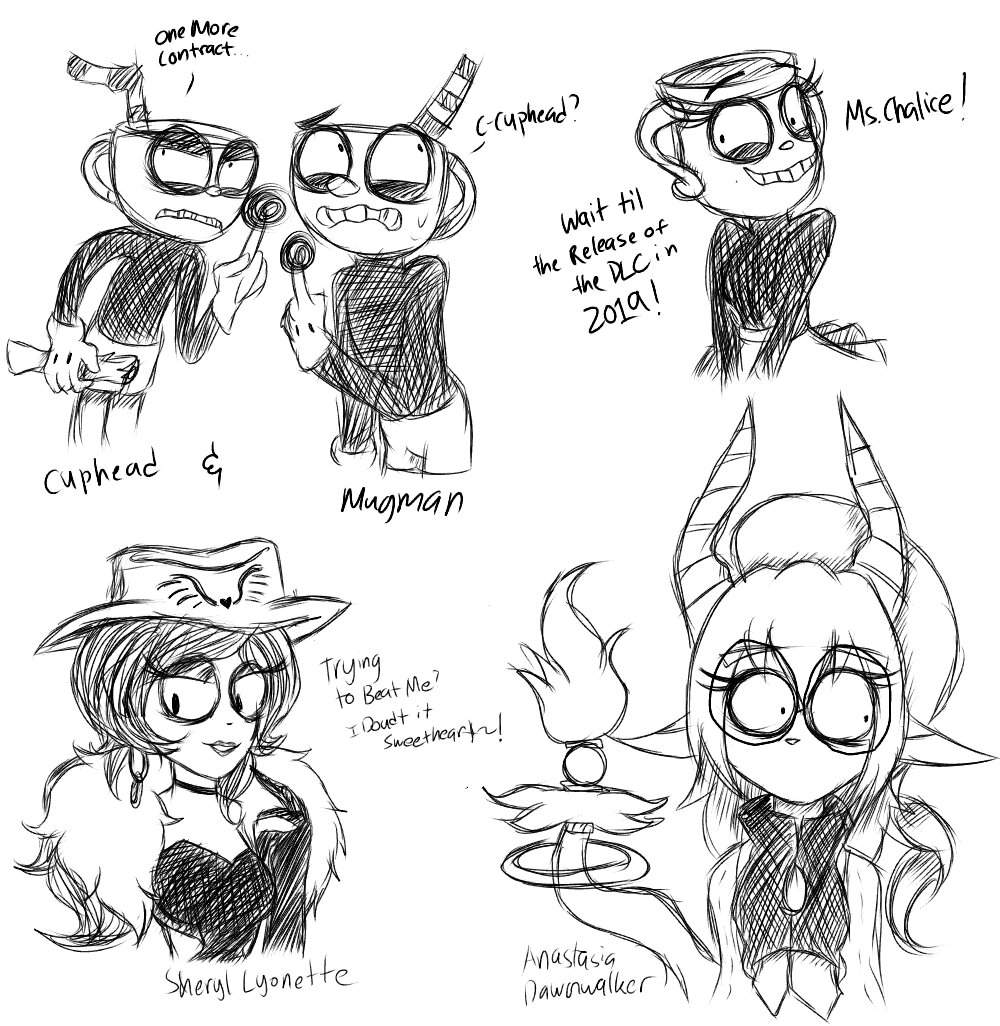 Tim Burton Style Doodles! | Cuphead Official™ Amino