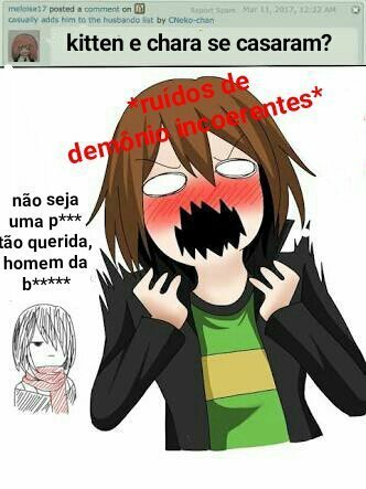 Ask kitten e chara | Undertale Brasil Amino