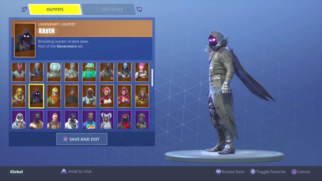 raven in my opinion one of the best legendary skins with the battleshroud one of my favorite back blings both being dark and fitting eachother - best fortnite combos ever