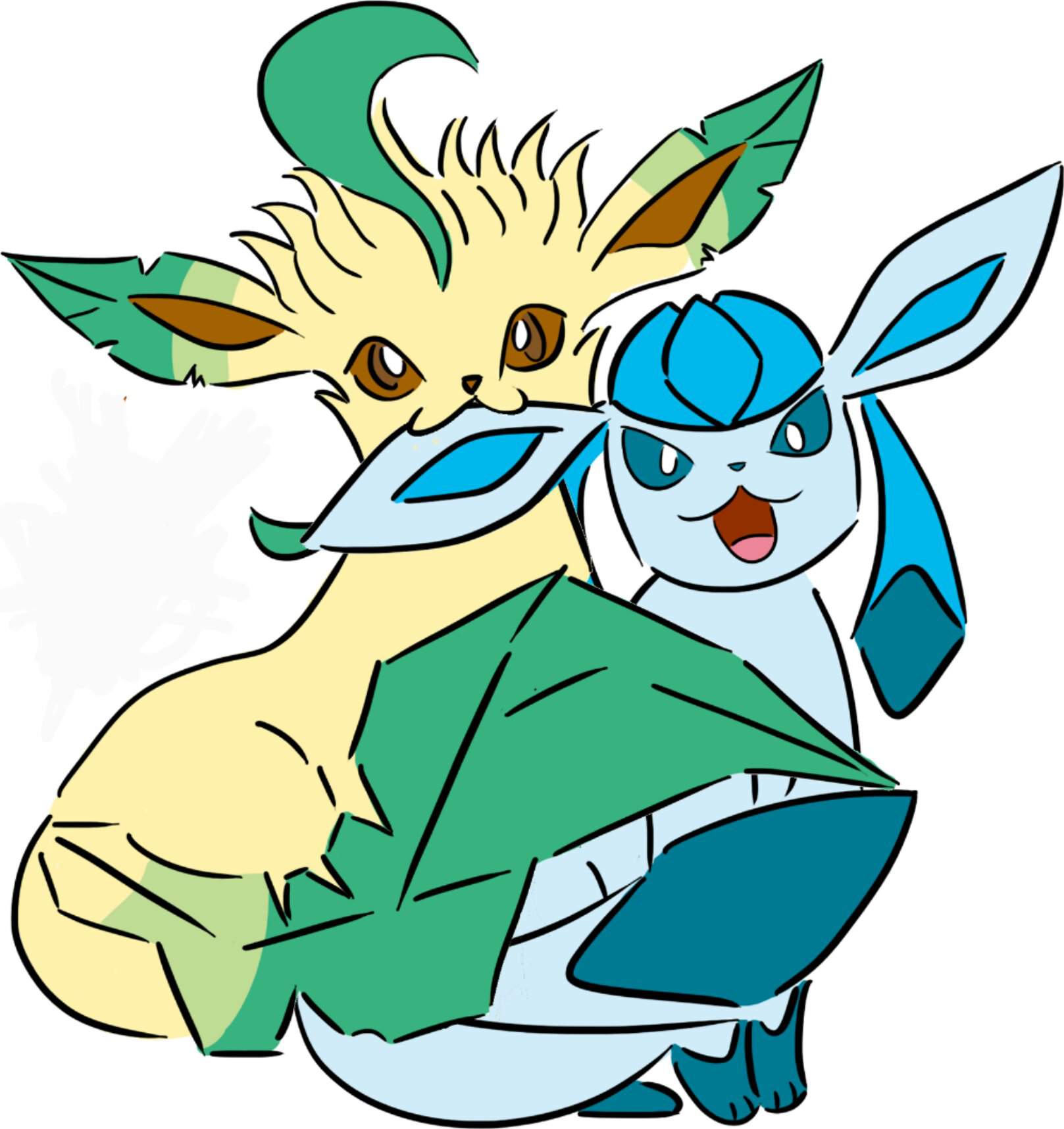 Glacy & Leafy (the 2 Sweet ♀ Pokémons) | Glaceon fans Only Amino