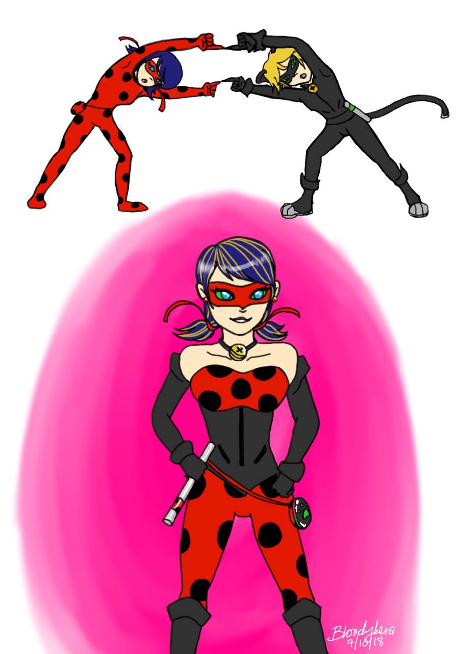 Ladynoir- Fusion fanart | ¡Miraculous Ladybug! Amino