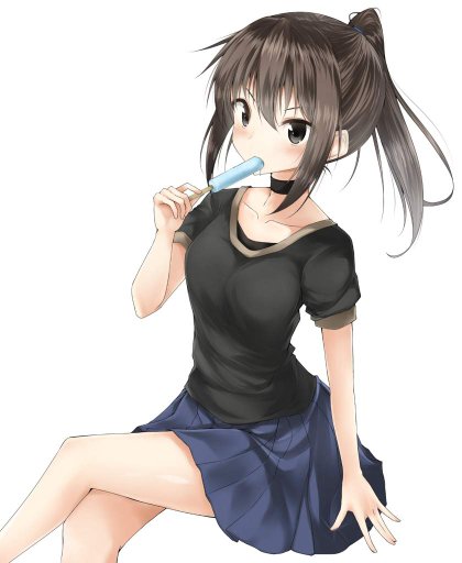 Anime mädchen schwarze haare