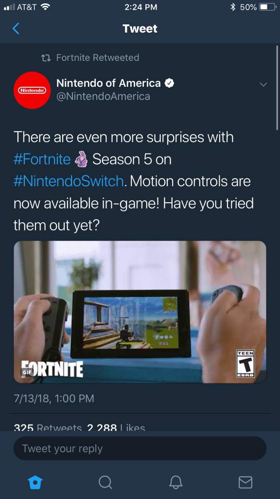 Fortnite switch motion controls not working