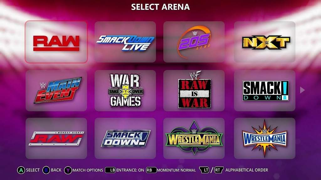 wwe 2k19 arenas