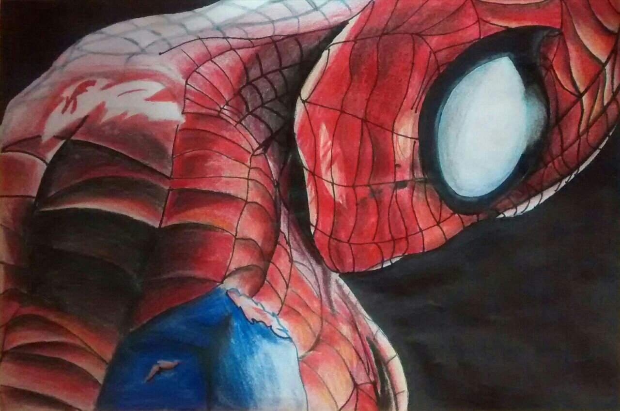 Dibujo de spiderman echo con colores paper mate | •Arte Amino• Amino