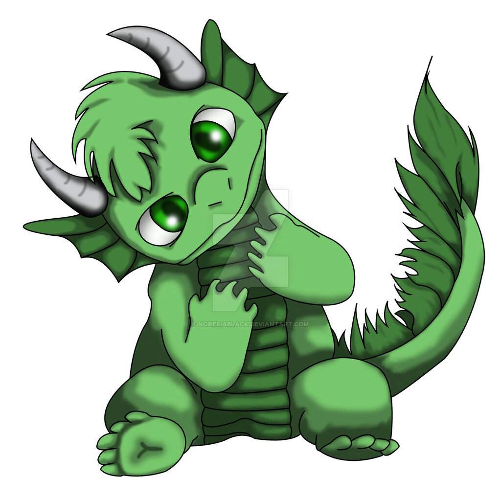 Зеленый дракончик из мультика