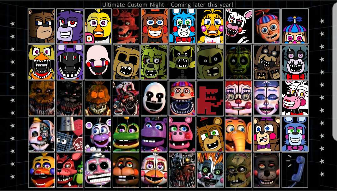 Official Ultimate Custom Night Roster (W.I.P) | Five Nights At Freddy's ...