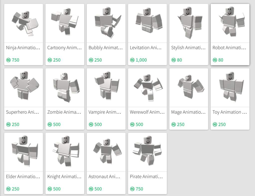 What Is Your Favorite Animation Pack Roblox Amino