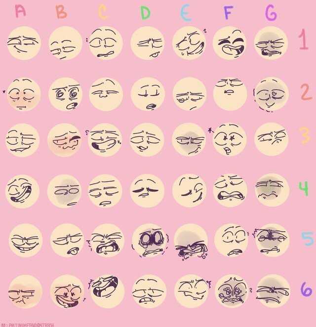 More requests but this time with a facial expression chart | Pokémon Amino