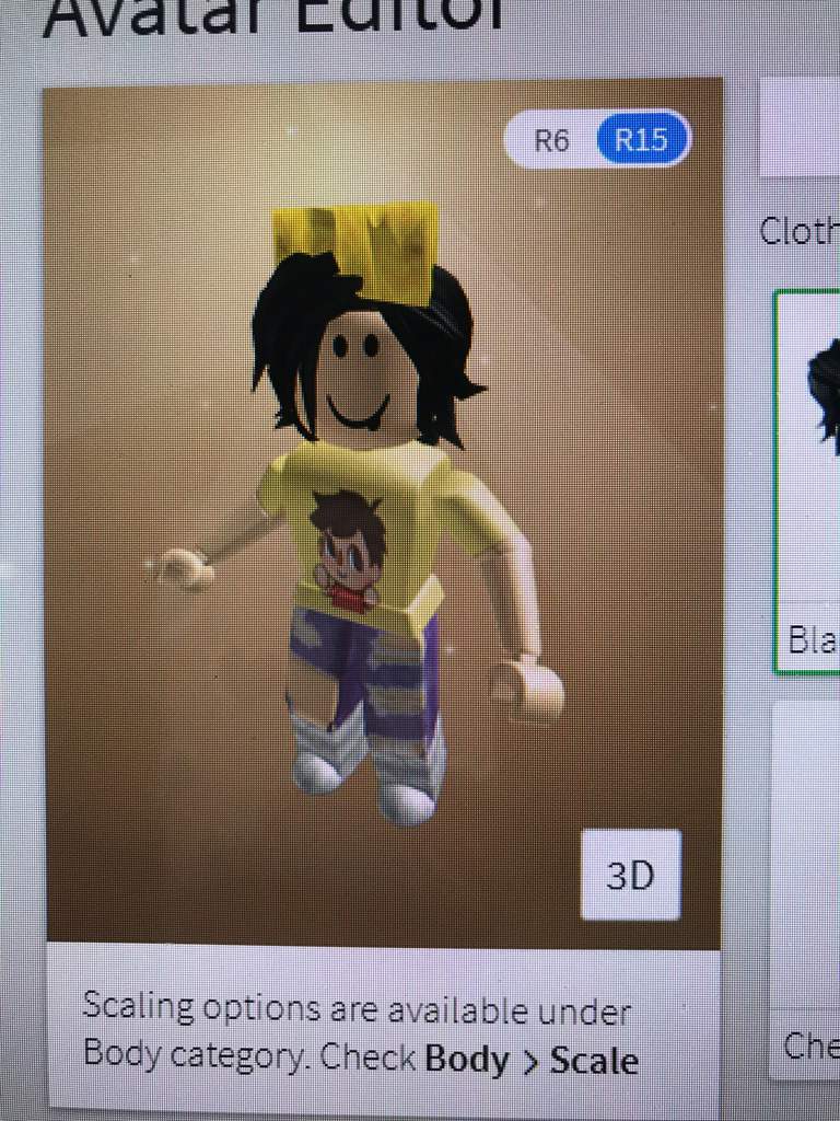 roblox character with black hair