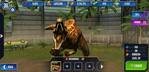 jurassic world the game suchomimus