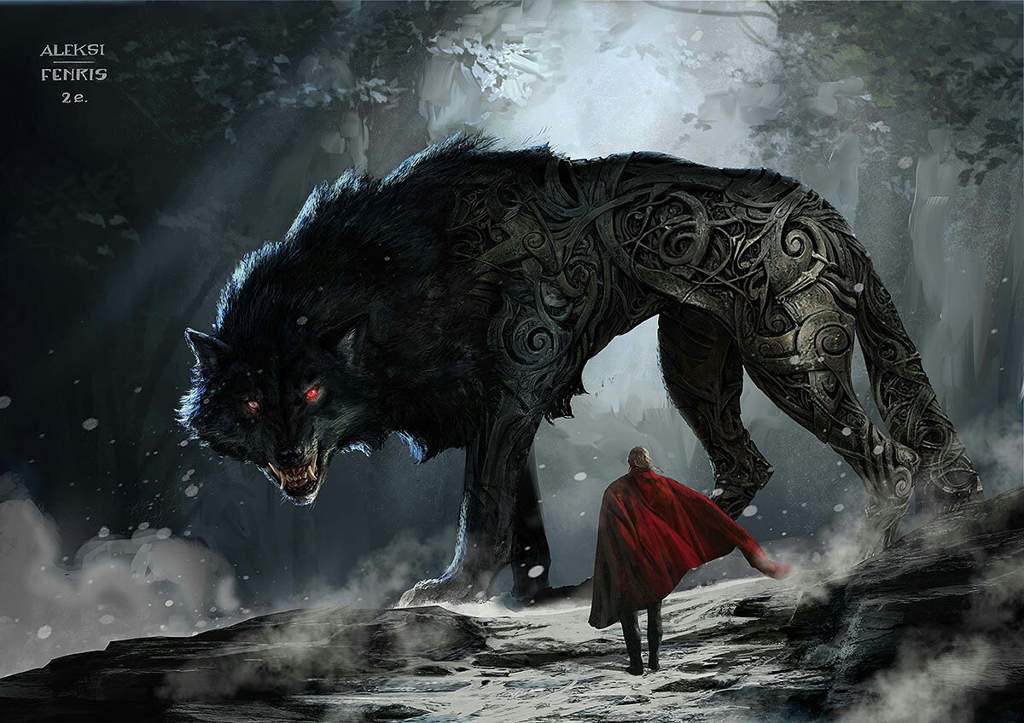 Fenris, como um Lobo Asgardiano, e o animal de estimação pessoal da Deusa d...