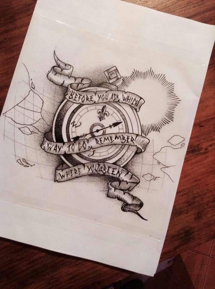 Diseño de brujula para mi propio tatuaje! (Es de mi autoridad) | •Arte ...