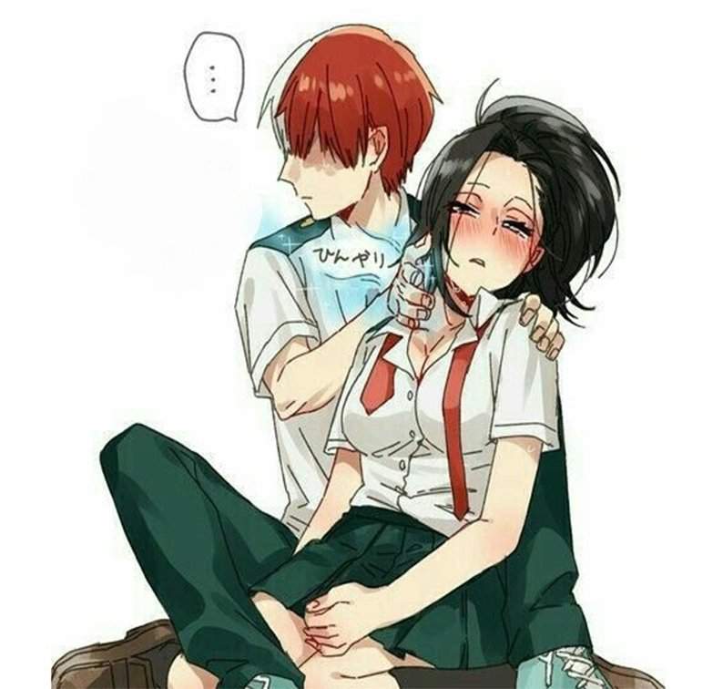 Shoto Todoroki and Momo Yaoyorozu:3 