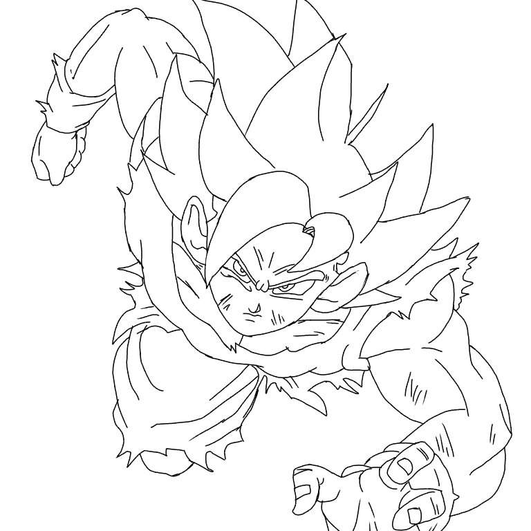 Goku Instinto Superior Desenho Para Colorir Goku Superior Instinto