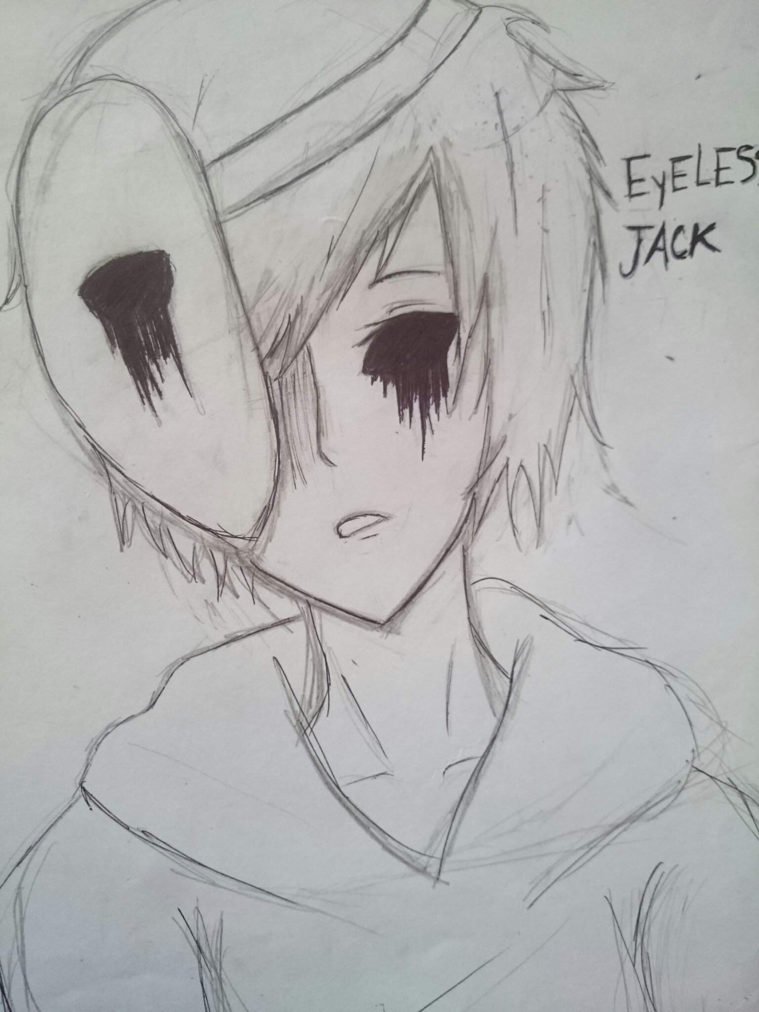 Dibujo de eyeless jack | CREEPYPASTAS AMINO. Amino