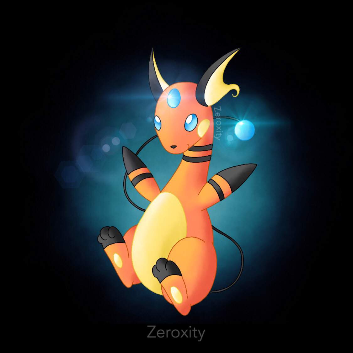 Ampharos & Shiny Raichu Fusion [My Art] | Pokémon Amino