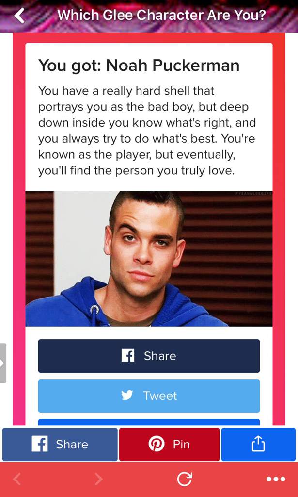 What Glee Character Am I Quiz Results Glee Amino